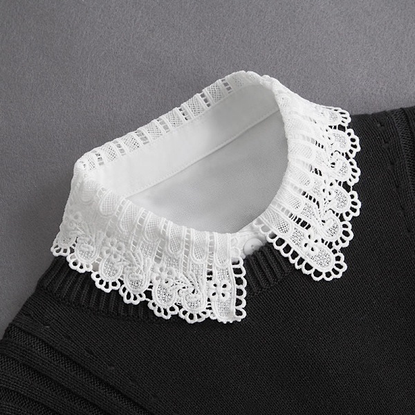 Naisten tekoviulus irrotettava puoli irrotettava kaikkiin sopiva Sh Pure crocheted flower [white]]