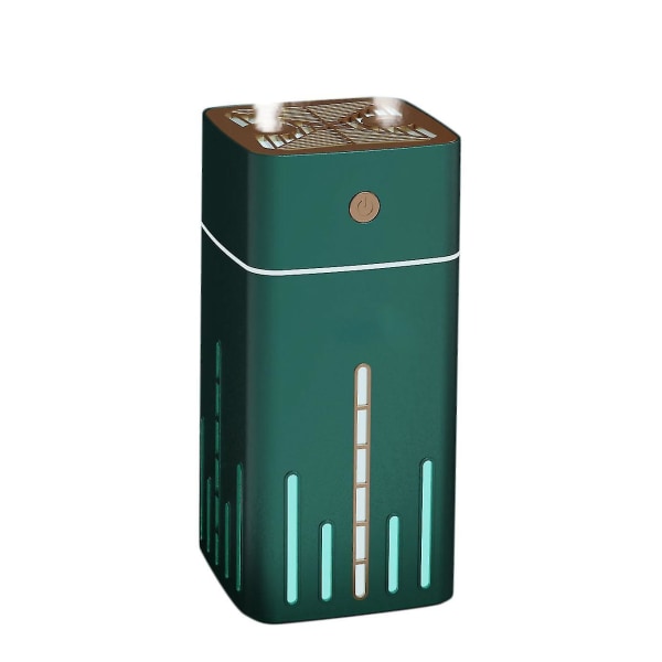Nytt 1000 ml dubbelmunstycke Humi Difier Aromaterapi Diffuser USB(grön)