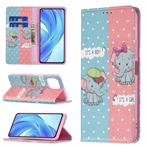 Etui til iPhone 14 Plus/14 Max Mørkt magnetisk bilde Malt Flip Lommebok med Kortholder