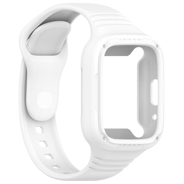 Vit Vit Integrerad Silikonklockarmband kompatibelt med Redmi Watch 3 Active