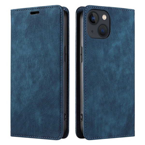 Etui til iPhone 15 PLUS blå Magnetisk Flip