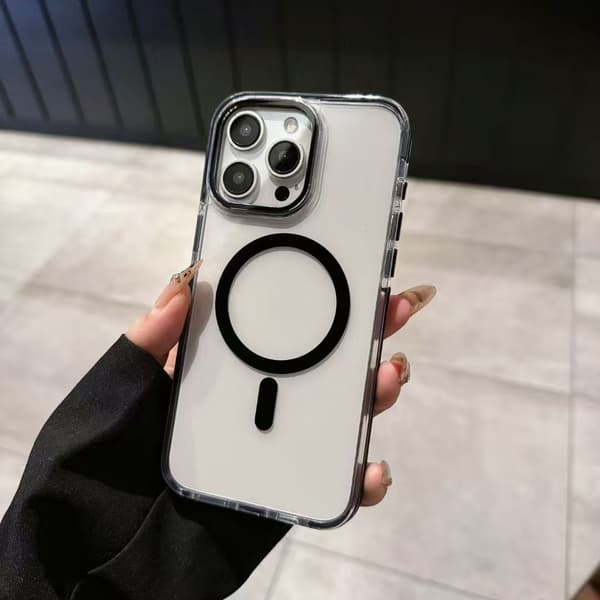 Etui til iPhone 15 Pro Max Klar Magnetisk Klar Sort Noz33872