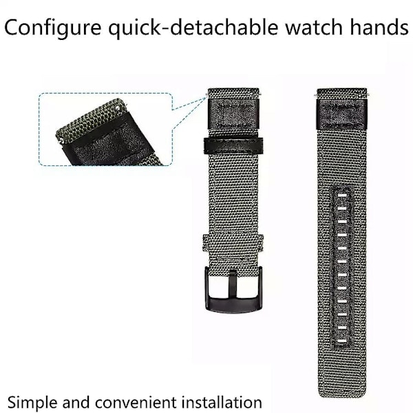20mm Canvas Rem kompatibel med Garmin Venu Sq