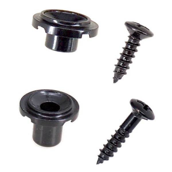 2x Gitarstrengholder med Skruer 7.8mm Elektriske Gitar Deler Svart