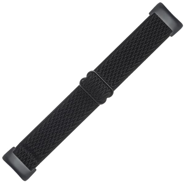 Sort Sort Nylon Urrem kompatibel med Fitbit Charge 5 kompatibel med Fitbit Charge 5