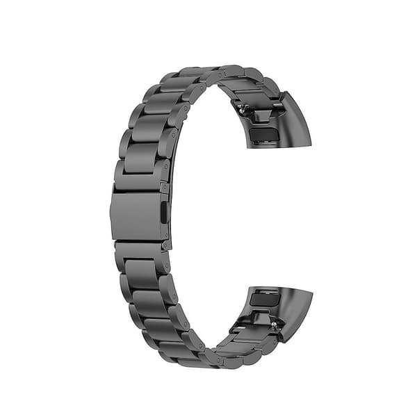 Sort Sort Stål Urrem kompatibel med Huawei Band 4 Pro (ter-b29s)