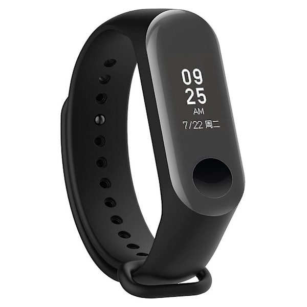 Sort Sort Silikone Urrem kompatibel med Xiaomi Mi Band 3
