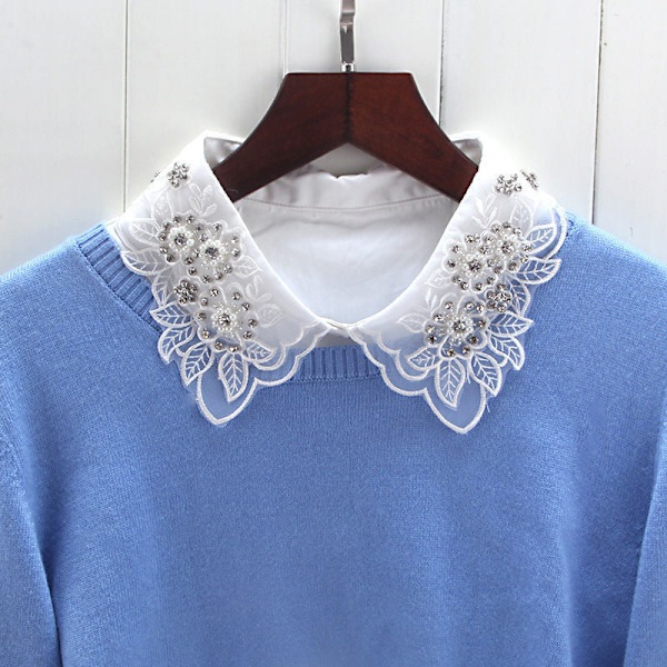 Naisten tekoviulus irrotettava puoli irrotettava kaikkiin sopiva Sh Fairy pleated [white]]