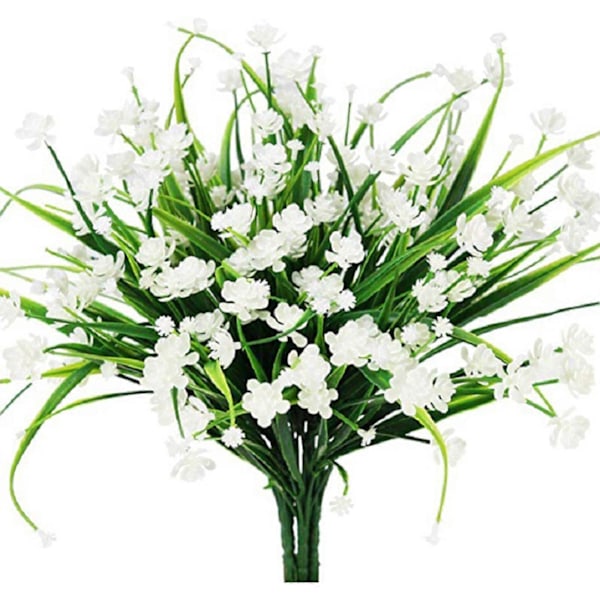 Simulerte Kunstige Blomster 7 Grener Vårurter Kameliaer White