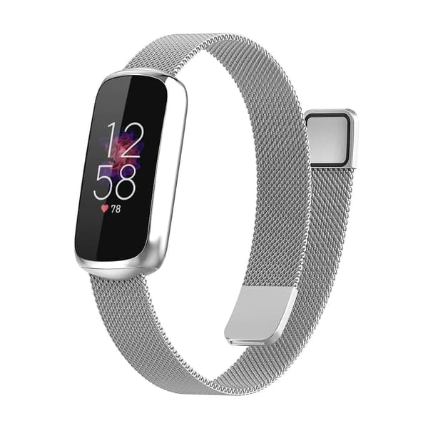 Sølv Sølv kompatibel med Fitbit Luxe Special Edition Metallklokkereim