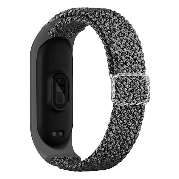 Grå Grå kompatibel med Xiaomi Mi Band 6 / 5 / 4 Nylonflettet Klokkereim