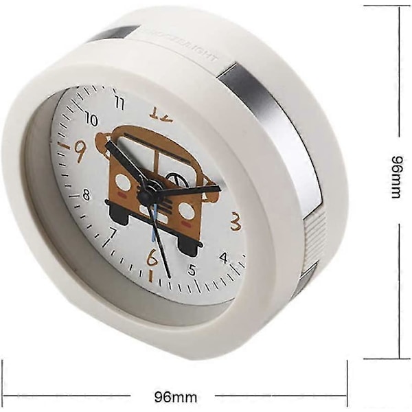 Vekkerklokke Barn Analog Uten Tikking Med Lys Og Snooze Bordklokke Heilwiy Gave