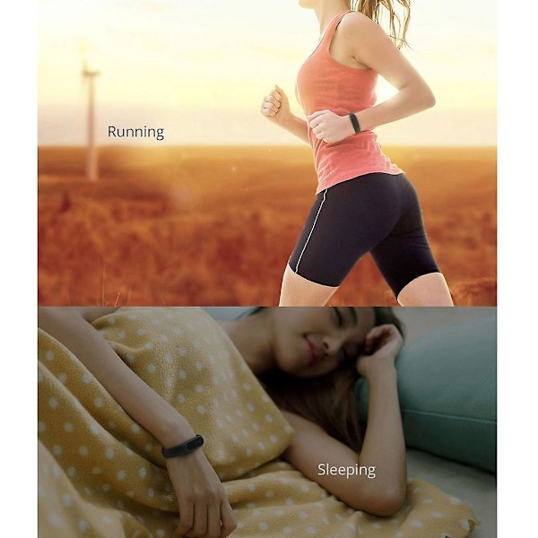 Sort Sort Silikone Urrem kompatibel med Xiaomi Mi Band 2