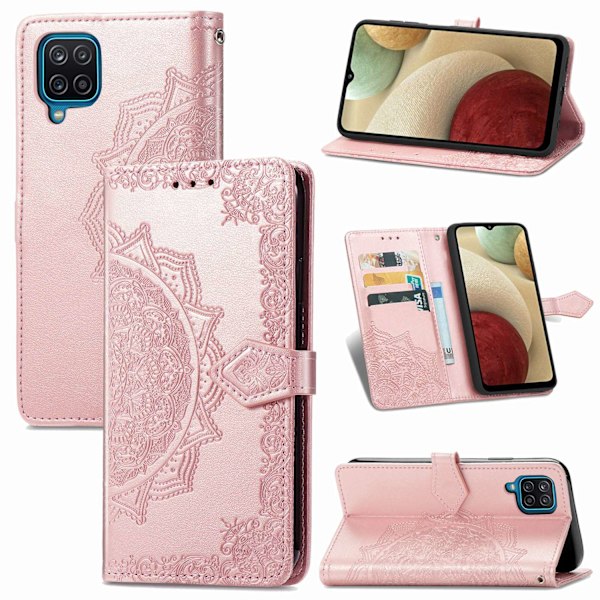 Fodral för iPhone 14 Pro Roséguld Magnetisk Flip 3D Präglad