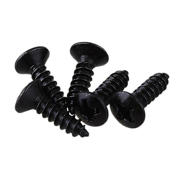 50x Guitar Bass Skruer Dele Til Slagplader Pickguard, Sort-L