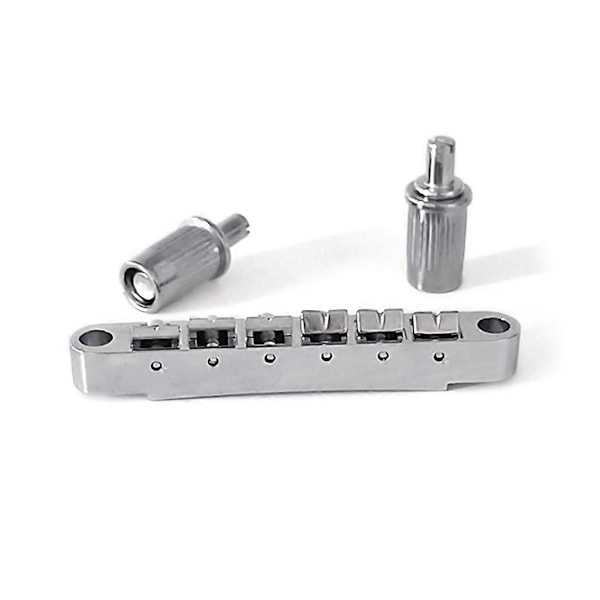 Gitar Roller Saddle Bro Tailpiece Øvre Nedre Strengbro med Bolter Chrome