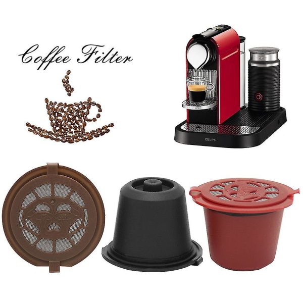 Nytt 10 st kompatibelt med Nespresso påfyllningsbart återanvändbart kaffekoppsfilter,b