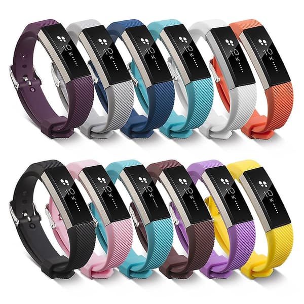 Grå Grå kompatibel med Fitbit Alta Silikon Armbandsur med Spänne (vit)