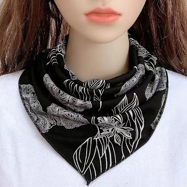 Dame falsk krage Avtakbar halv Silkeskjerf Klimaanlegg [One pack] Leopard Print