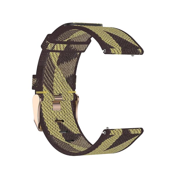 Gul Gul Stripevevd Nylon Armbånd kompatibelt med Fitbit Versa 2, Fitbit Versa, Fitbit Versa Lite, Fitbit Blaze