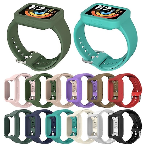 Svart Svart Silikon Armband kompatibelt med Xiaomi Redmi Watch / Watch Lite
