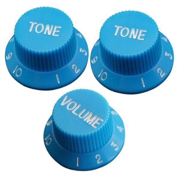 4x1 Volum & 2 Tone Kontroll Bryter Knotter for ST Sq Elektrisk Gitar Blå