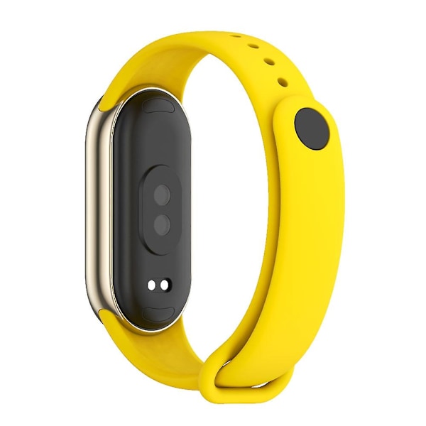 Gul Gul Mijobs Solid Farge Silikonrem kompatibel med Xiaomi Mi Band 8