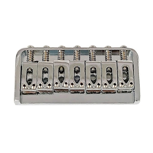 7-strängad fast sadel gitarrstall Top Load Tailpiece elgitarrdel Silver