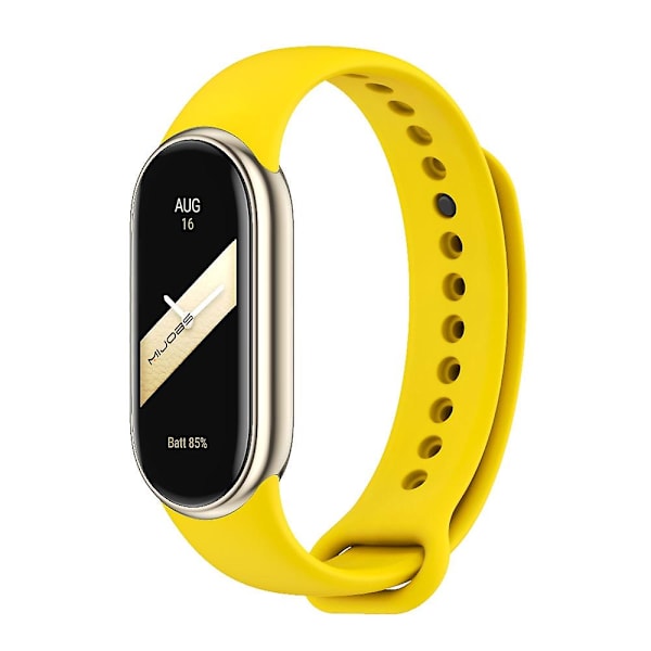Gul Gul Mijobs Ensfarvet Silikonerem kompatibel med Xiaomi Mi Band 8