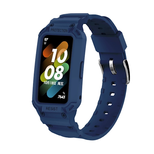Midnattsblå TPU-klokkereim kompatibel med Huawei Band 7 / 6 / Honor Band 6