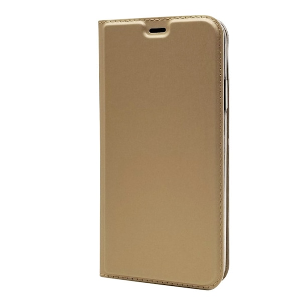 Etui til iPhone 13 Mini Guld-spændings læderetui Almindelig spændingslukning Flip Wallet med kortholder