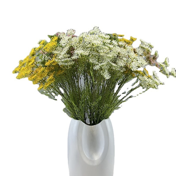 Konstgjorda spetsblommor Heminredning Falska blommor Bröllopsrekvisita Spets Vattenbambu yellow