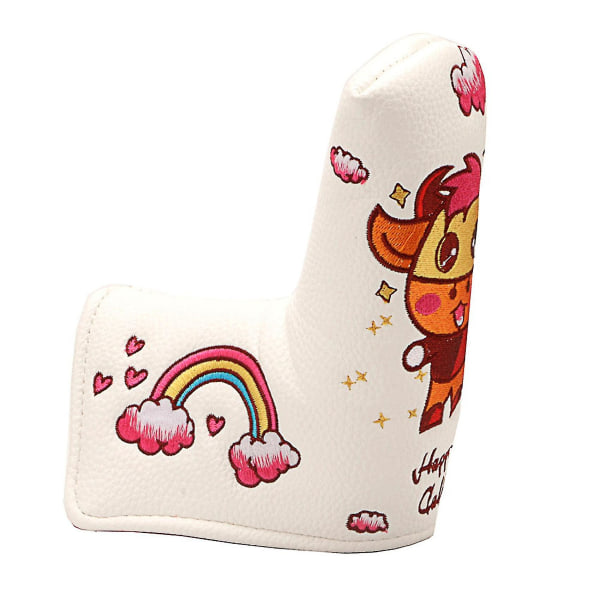 Ny Wosofe Golf Putter Headcover Style Kompatibel med Golf Blade Club Heads Vita