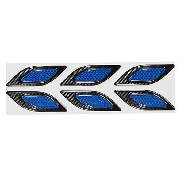 Carbon Fiber Car Sticker Lastbil Auto Motor reflekterande remsor Blue