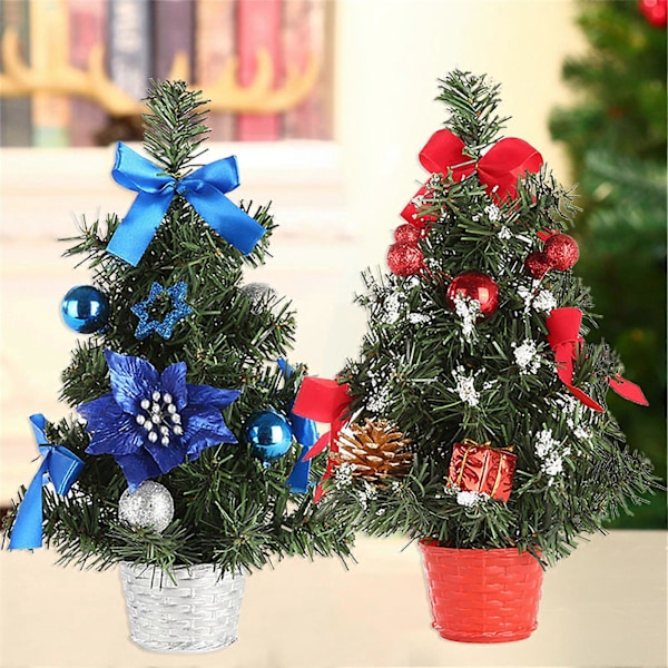 Julgran Konstgjord 3D Färgglad DIY Glänsande Liten Julgran Högtidsmaterial Silver