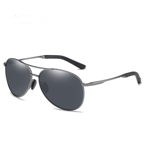 Solglasögon Day Night Vision Dual-Use Polarized Glasögon Män Polarized Solglasögon Färgförändring Aviator Solglasögon Driver Gun frame Gray piece