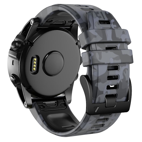 Grå Grå Kamuflasje Silikon Klokkereim kompatibel med Garmin Fenix 7x