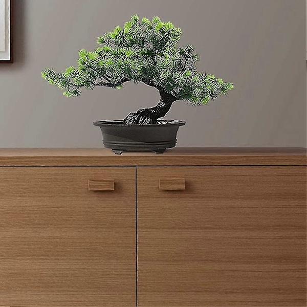 2x Kunstig Japansk Bonsaitre Høyde 24 cm For Hjemmekontor Dekor