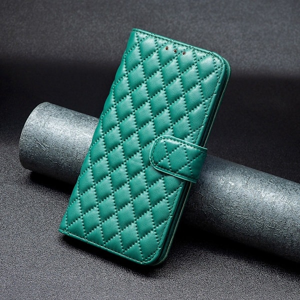 Etui til iPhone 15 grøn ins Flip Wallet med kortholder