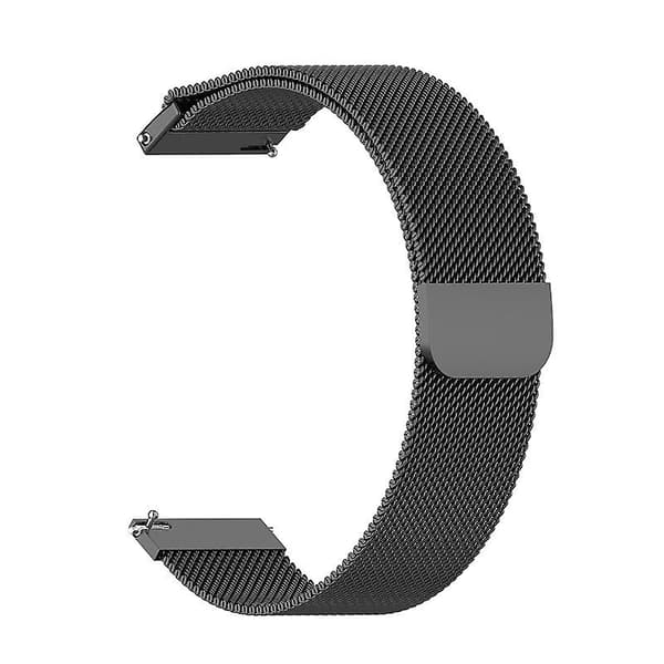 Sort Sort kompatibel med Honor Magic Watch 2 / Galaxy Active2 22mm Milan Rustfrit Stål Mesh Urrem