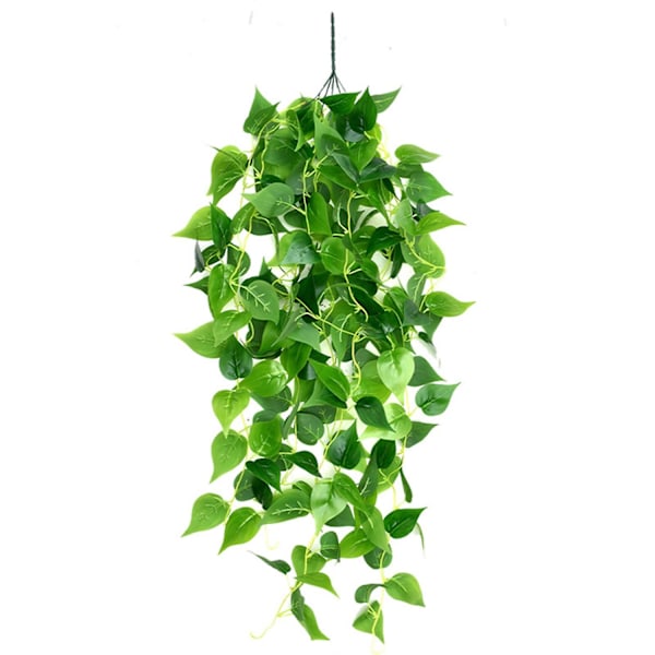 1 Bukett Kunstig Plante Ser Ut Som 5 Greners Simulering Grønn Scindapsus Cirrus Plante Hjemmeinnredning A