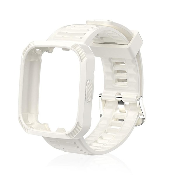 Hvit Hvit Integrert Silikonklokkereim kompatibel med Redmi Watch 3