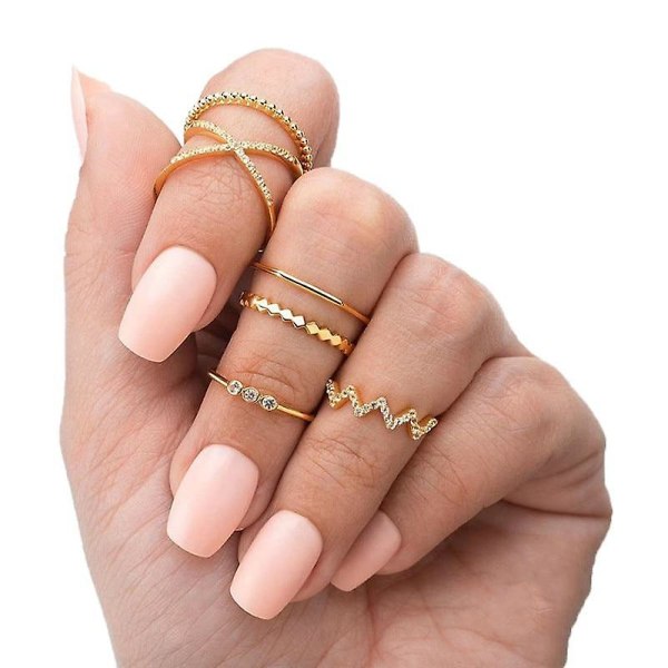 Midi Round Twist Weave Ring Set Modesmycken R