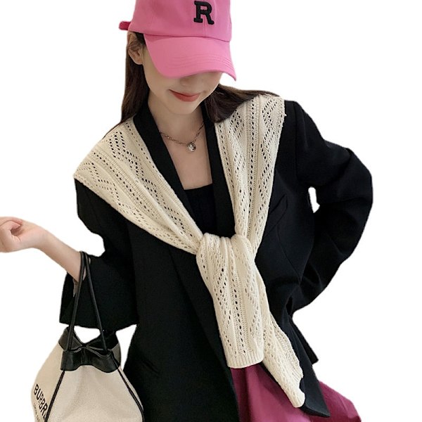 Dame falsk krage Avtakbar halv kontor Aircondition Roo Black