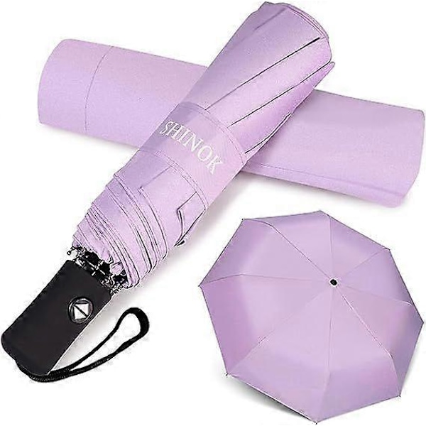 Rejseparaply Kompakt Foldbar Solparaply Letvægts Auto Åben Luk til Kvinder Parasol