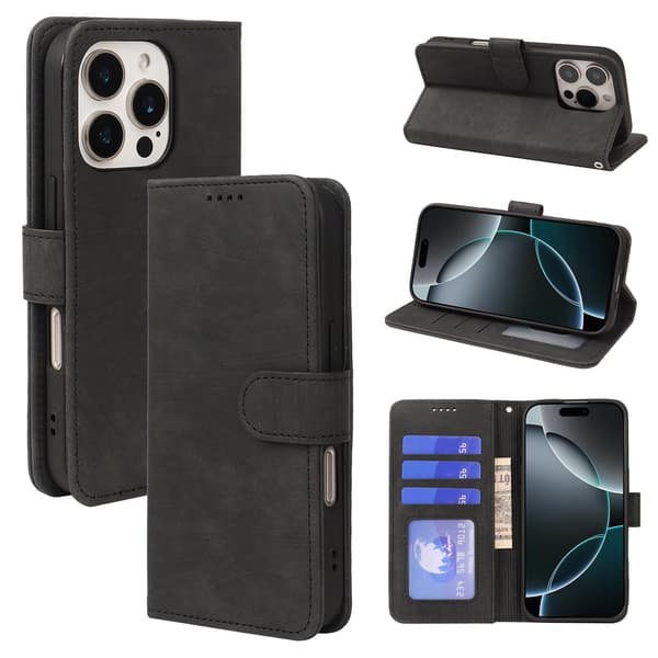 Etui til iPhone iPhone 16E sort Fengyun Reappearance Fotorammestativ