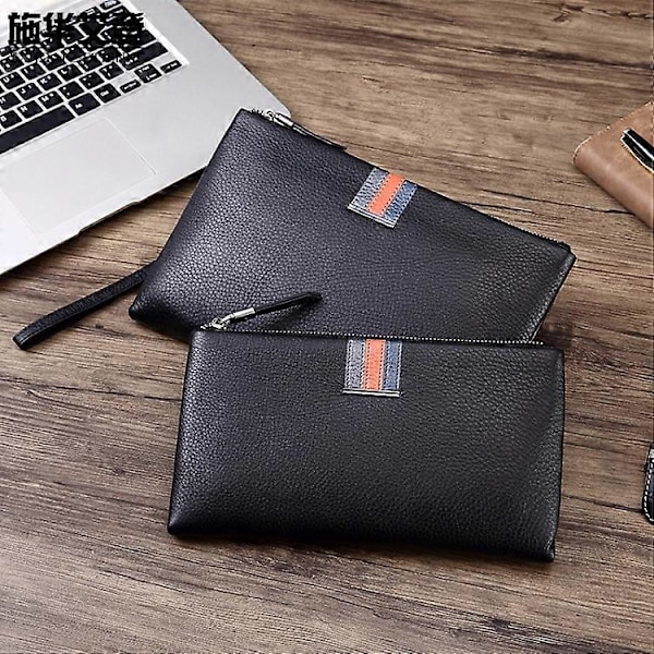 Herre Lær Casual Clutch Lær Smart Anti-tyveri & Anti-tapt Myntpung