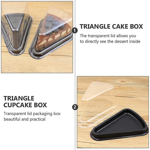 Ny 100st tårtskiva Klar behållare Cheesecake Box med svart botten