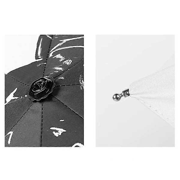 Automatisk Kat Mønster 3-Foldbar Paraply Kvinde Mænd Paraplyer Foldbar Solparaply Beskyttelse Og Ultraviolet Beskyttelse Parasol Automatic umbrella