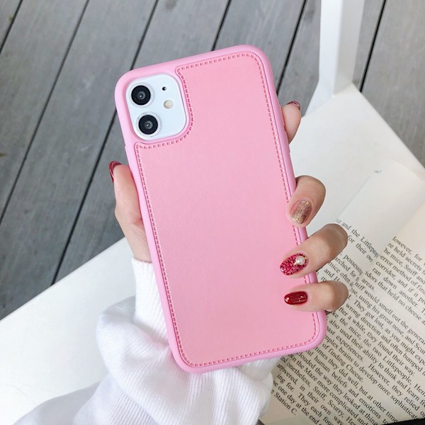 Etui til iPhone 14 Plus 6,7-tommer Ren pink Tigerhoved PU Læder